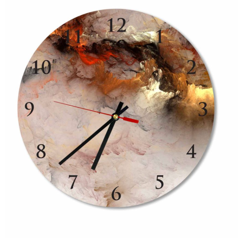 ZEUS Red Rose Abstract Acrylic Wall Clock