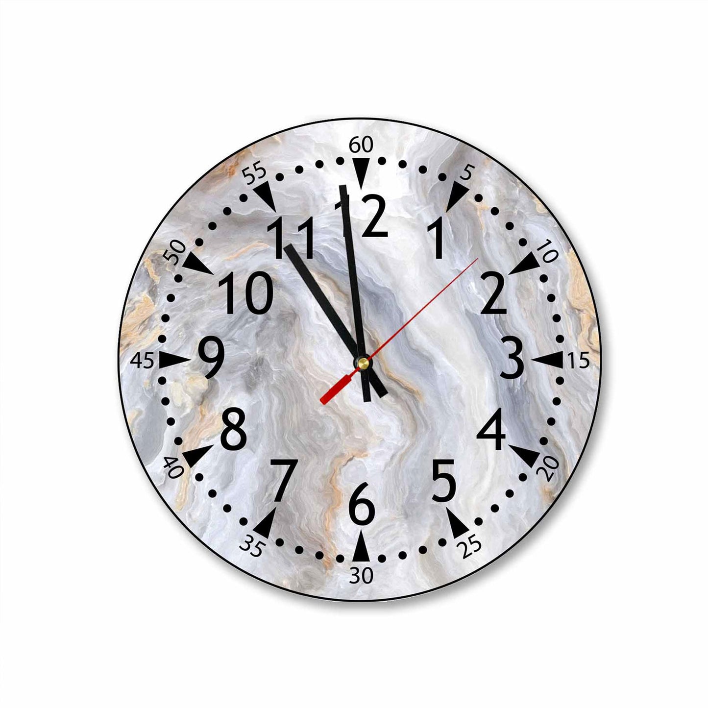 POLIX Gray Marble Acrylic Wall Clock