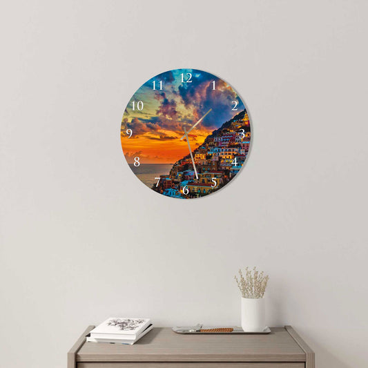 ZENRO Amalfi Coast Acrylic Wall Clock