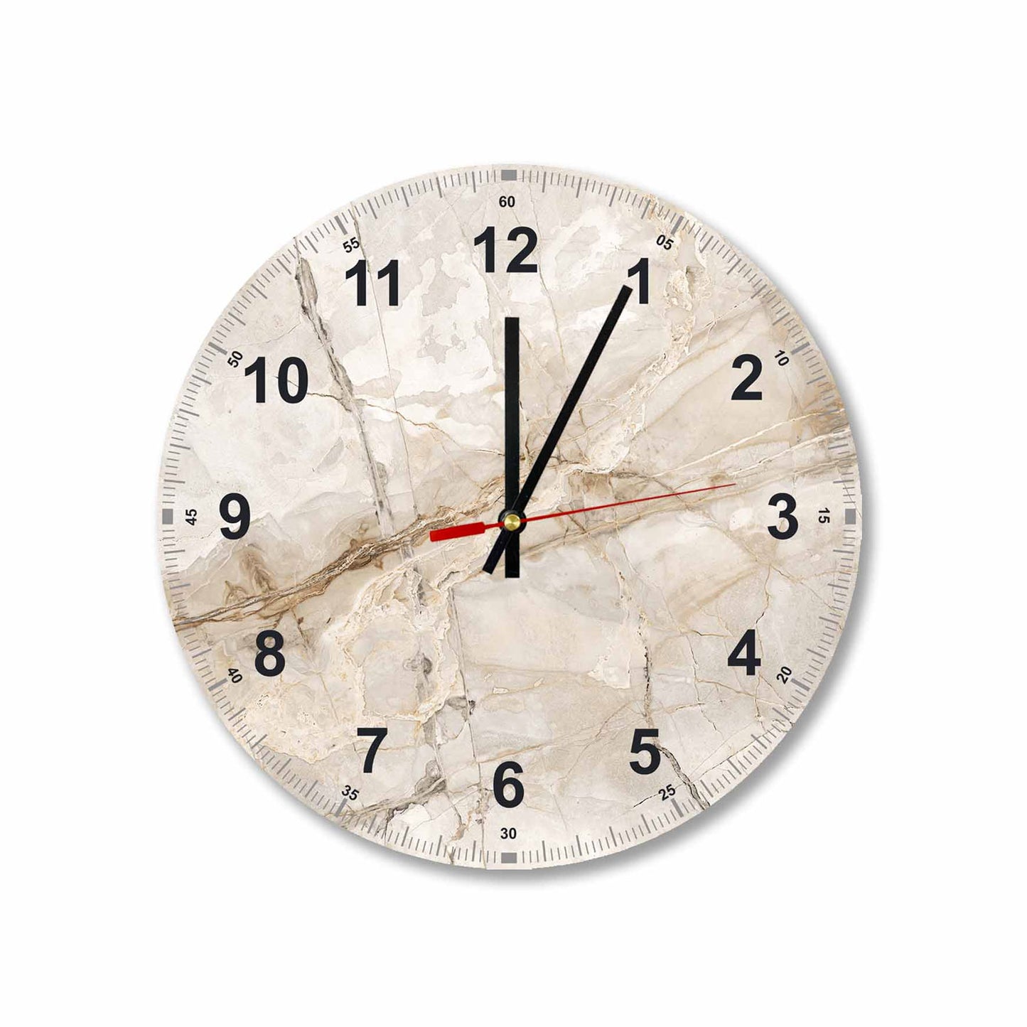 SETH Beige Marble Acrylic Wall Clock