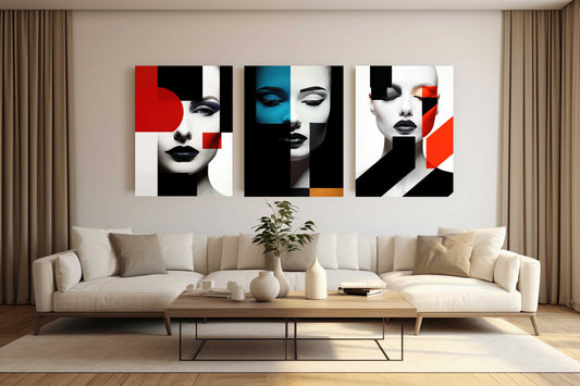 XYLAR Mosaic Woman Modern Wall Art TG