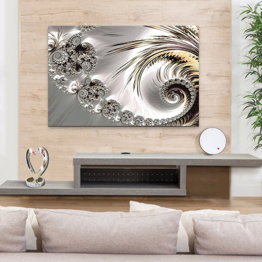 FIBONACCI Grey Creative Abstract Modern Wall Art TG