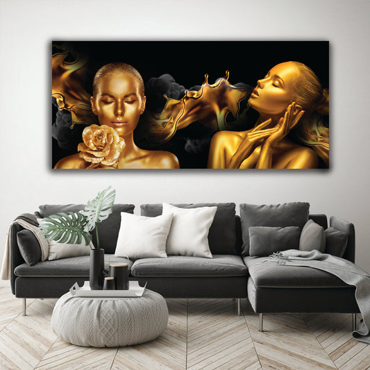 GOLD Woman Acrylic Wall Art