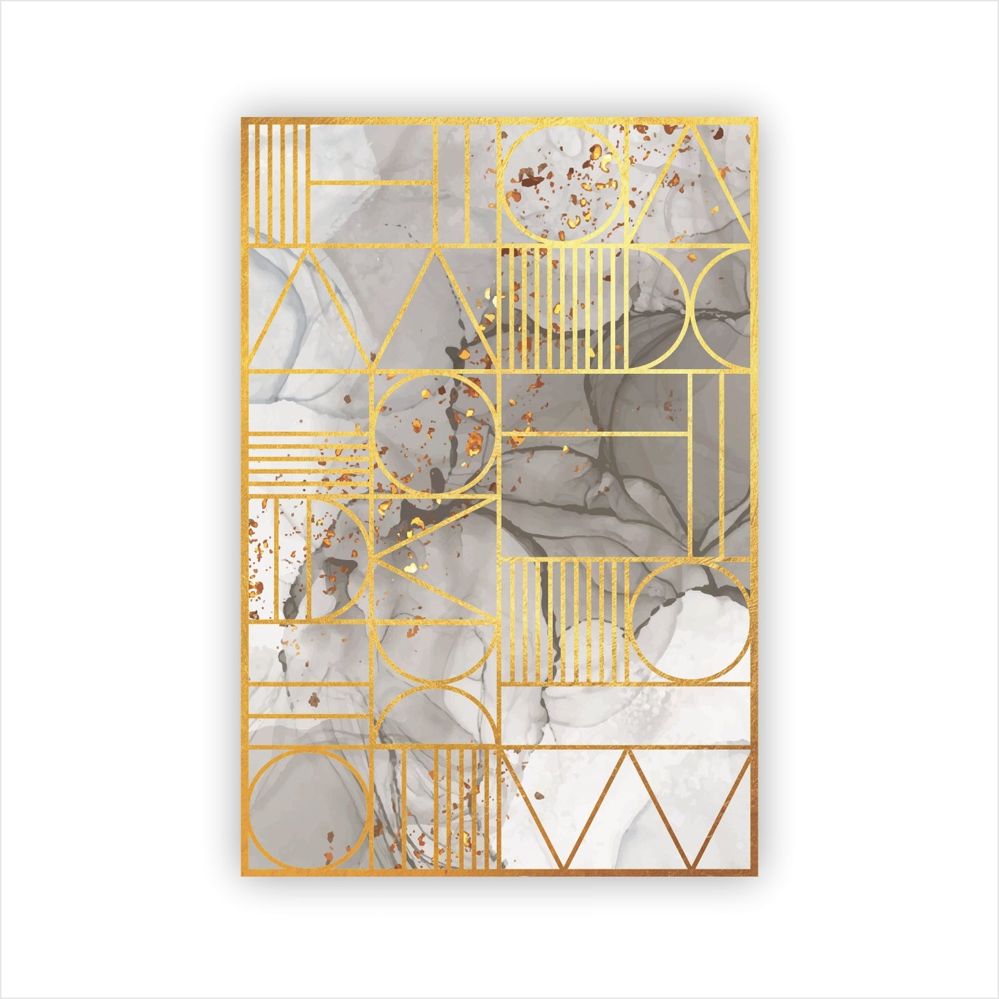 LUXURY Abstract Tempered Glass Print