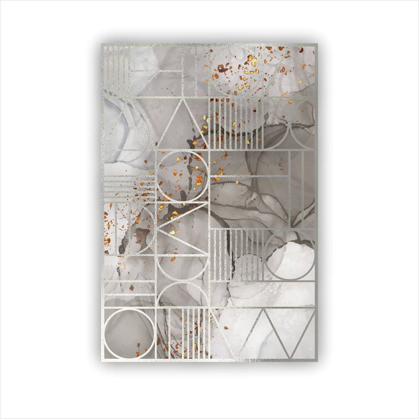 LUXURY Abstract Tempered Glass Print