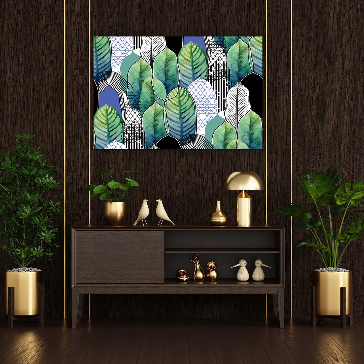 NATURE Green Modern Wall Art TG