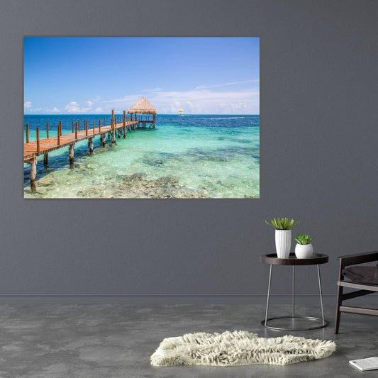 MALDIVES Serene Scene at Sea Modern Acrylic Wall Art