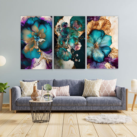 BLOSSOMS Floral Modern Acrylic Wall Art