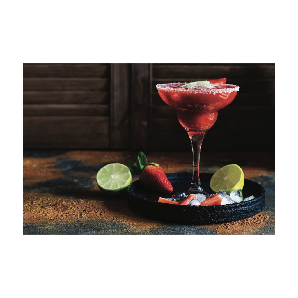 STRAWBERRY Cocktail Modern Acrylic Wall Art