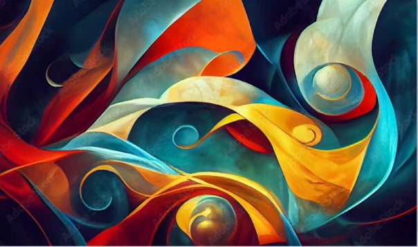 SWIRL Gradient Shapes Modern Acrylic Wall Art