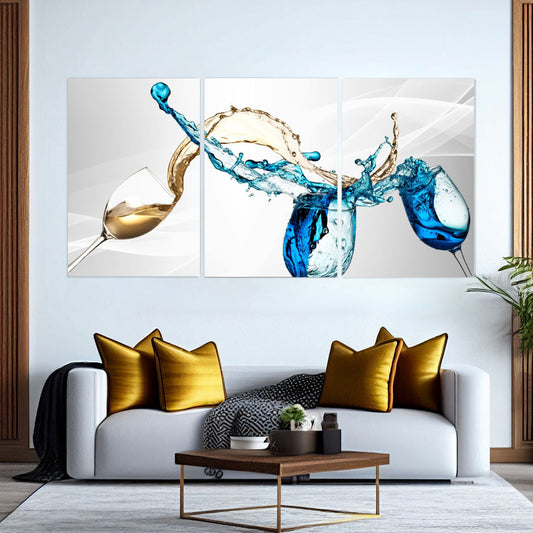 VINO Wine Splashing Modern Acrylic Wall Art