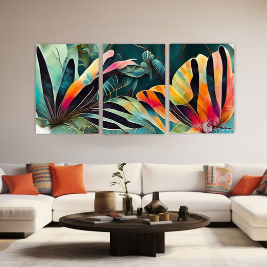 DORYN Monstera Leaves Modern Wall Art TG