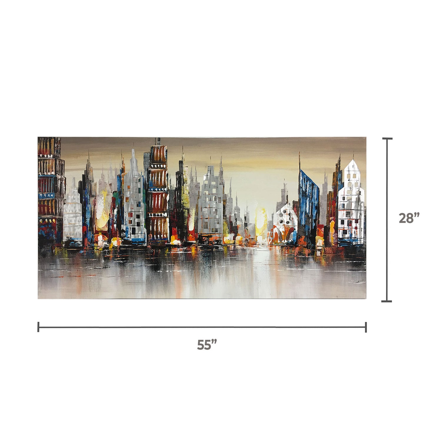 3D Aluminum Canvas City Landscape