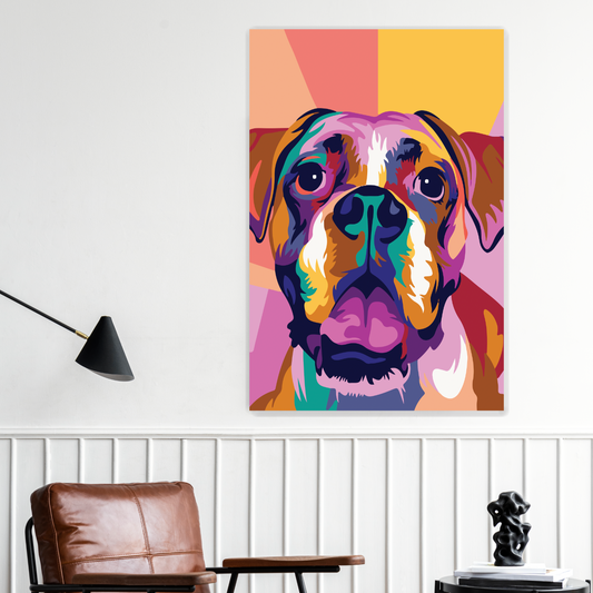 BOXER Dog Pop Art Modern Acrylic Wall Art