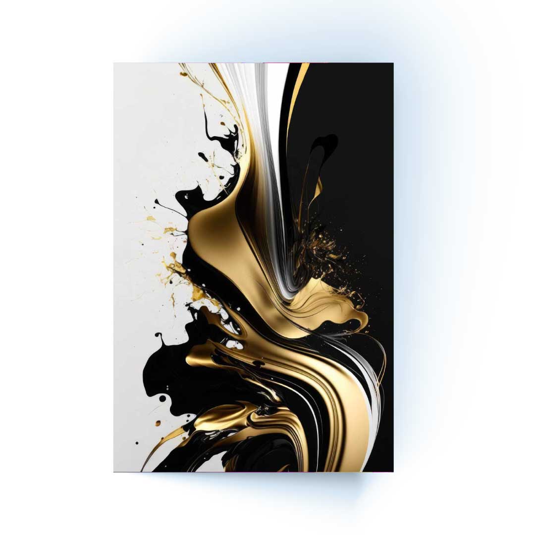 VERIC Gold Splash Modern Acrylic Wall Art