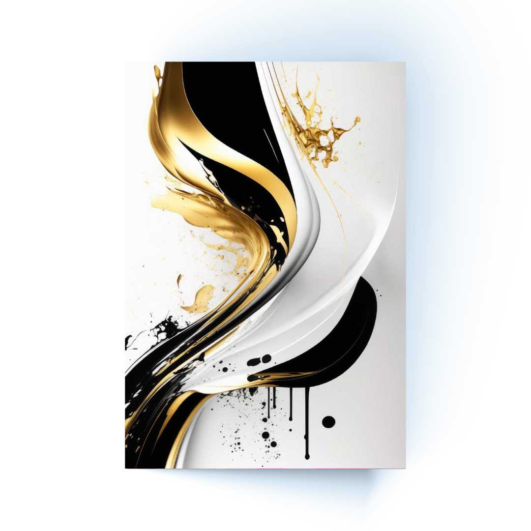 VERIC Gold Splash Modern Acrylic Wall Art