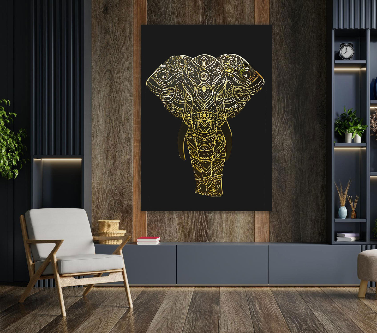 BRONIX 3D Elephant Acrylic Mirror Prints