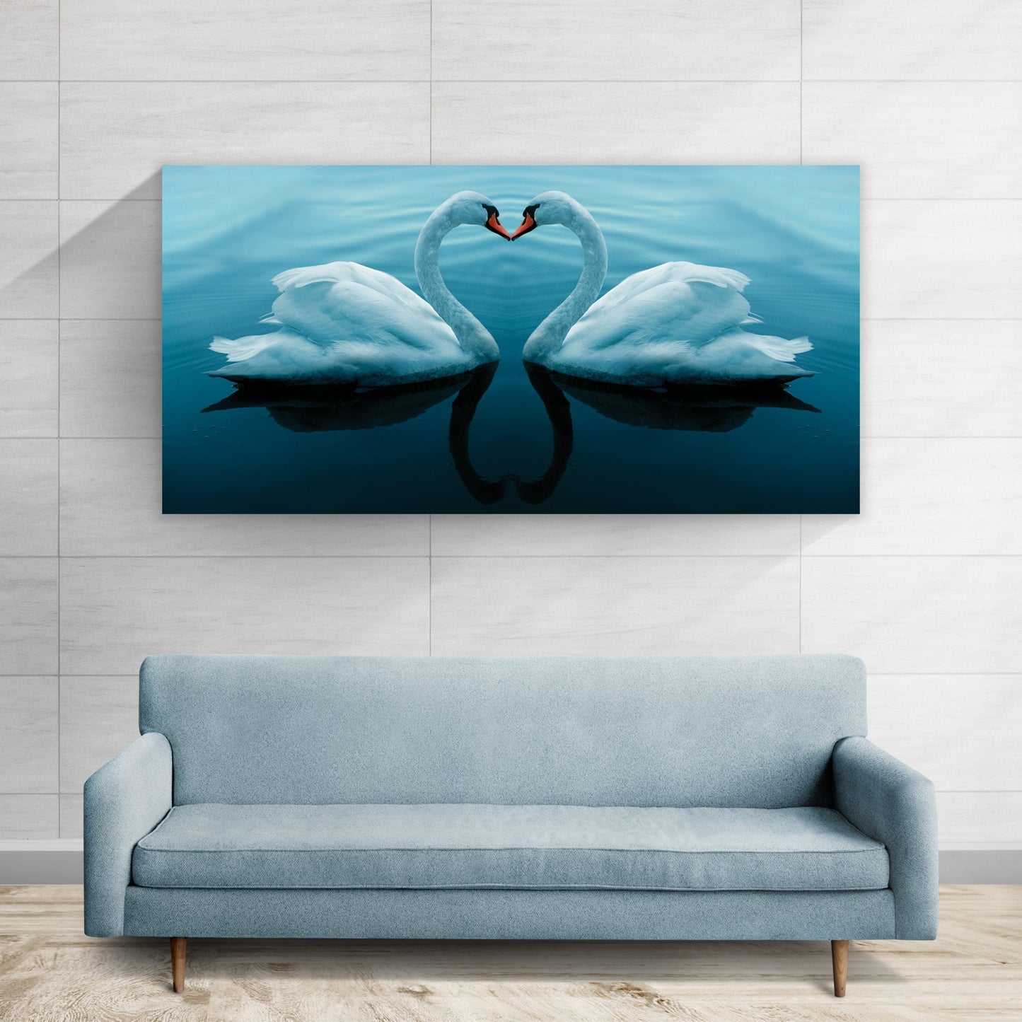 SWAN Whispers of Love Modern Acrylic Wall Art