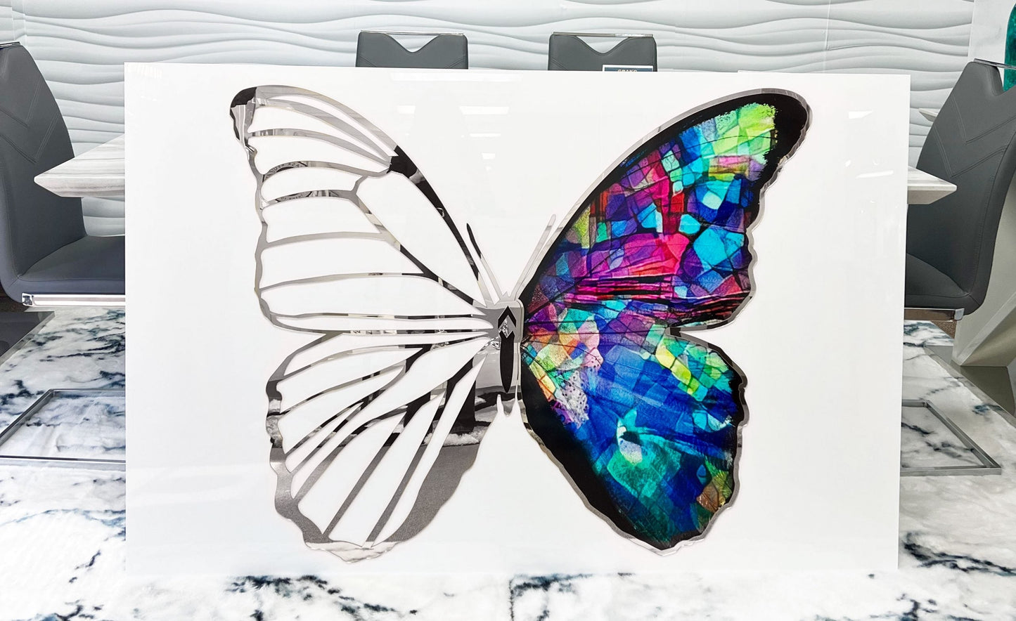 JOLIE 3D GoldButterfly Acrylic Mirror Prints