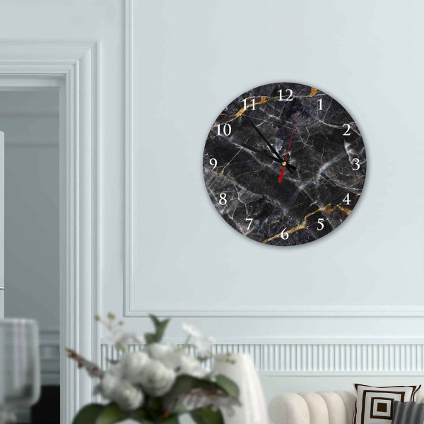 Black Marble – Acrylic Wall Clock – USA Acrylic – Miami Lakes