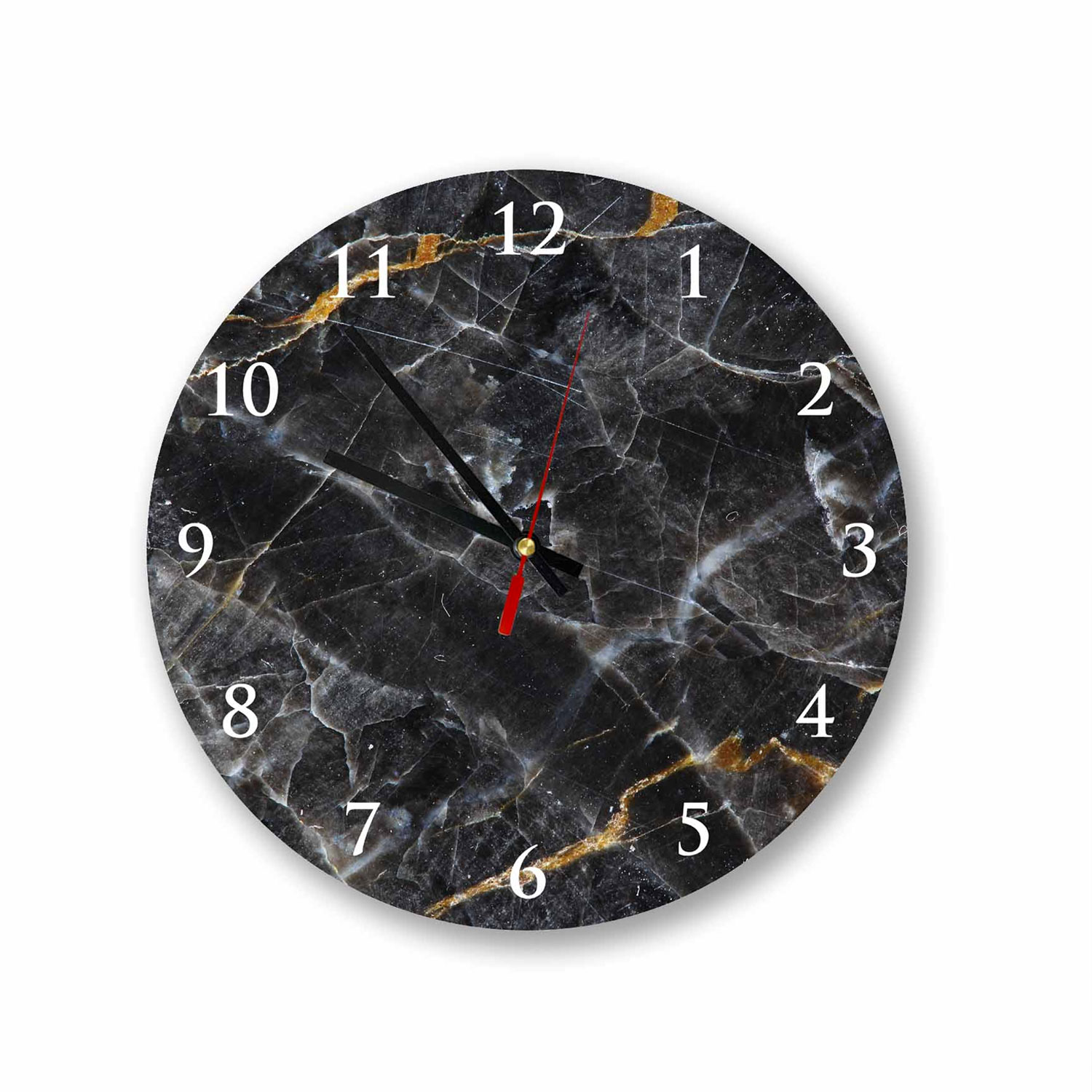 Black Marble – Acrylic Wall Clock – USA Acrylic – Florida