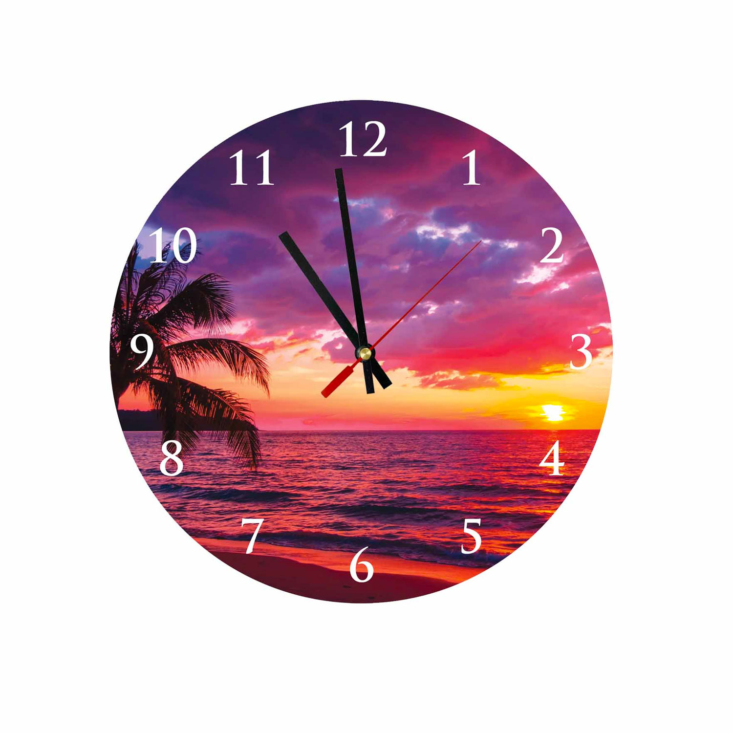Beautiful Sunset – Acrylic Wall Clock – USA Acrylic – Miami Lakes