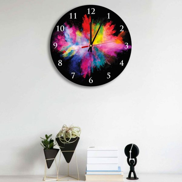 Color Splash – Acrylic Wall Clock – USA Acrylic – Miami Lakes