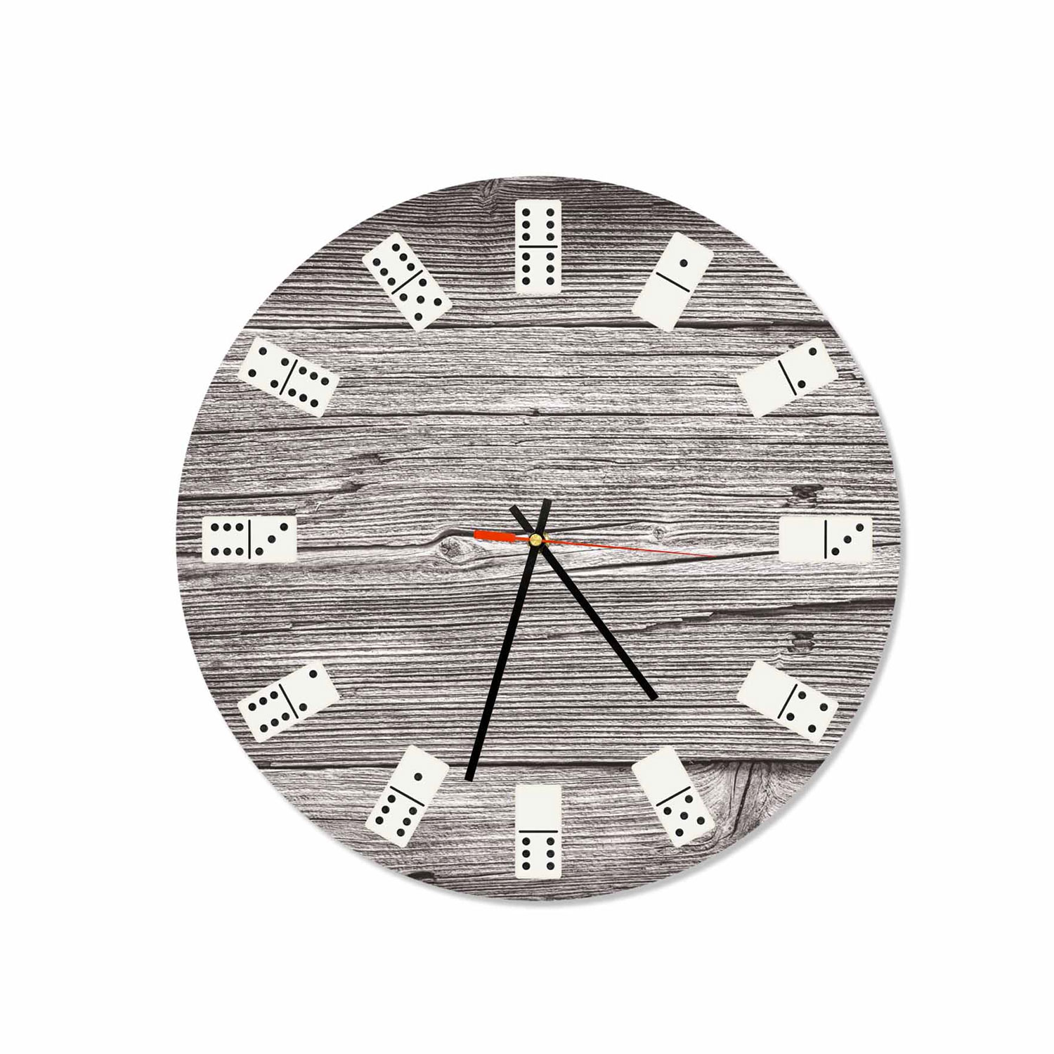 Wooden Dominoes – Acrylic Wall Clock – USA Acrylic – Miami Lakes