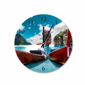 Phi Phi Boats – Acrylic Wall Clock – USA Acrylic – Florida