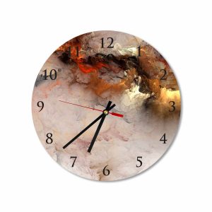 Red & Gold – Acrylic Wall Clock – USA Acrylic – Miami Lakes