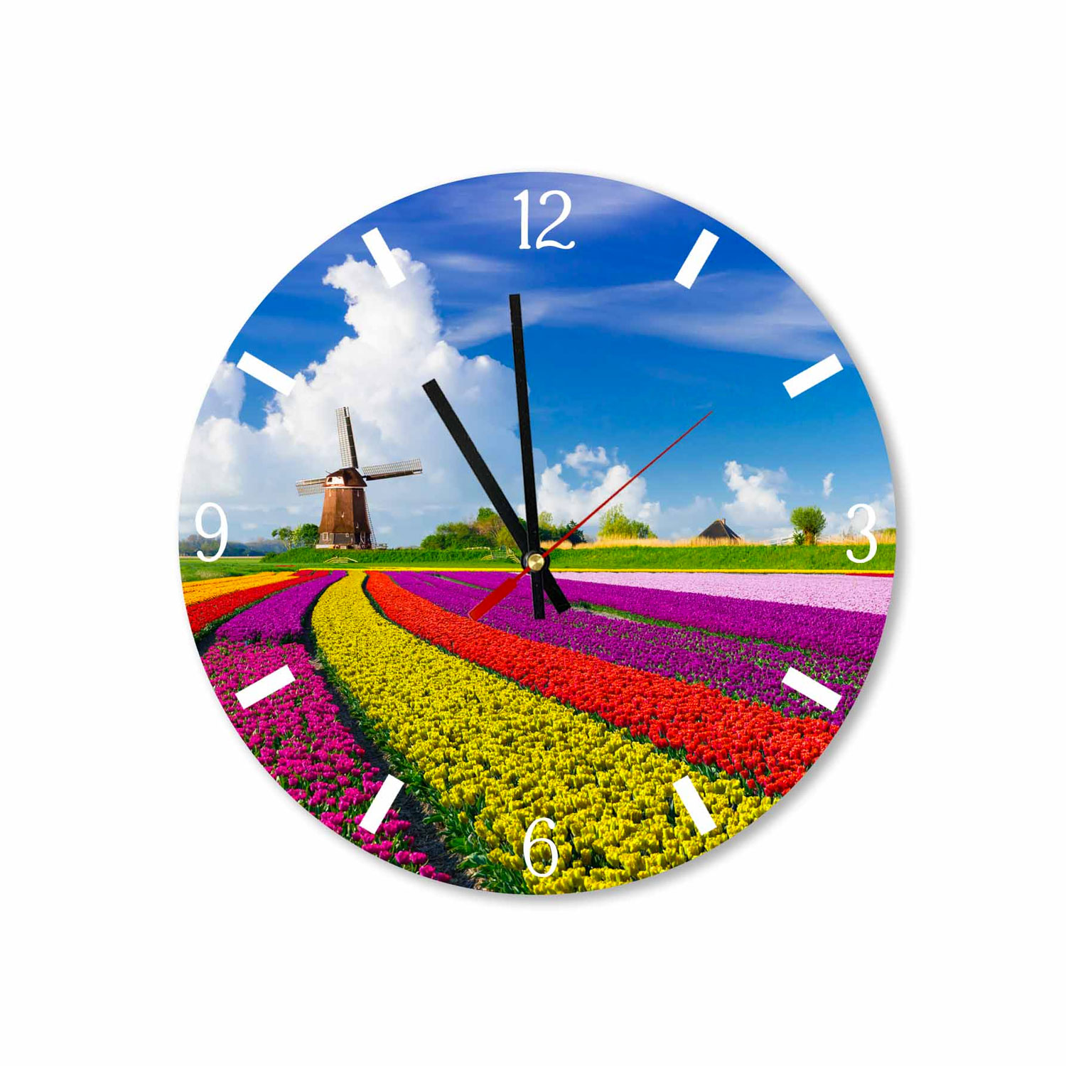 Tulips – Acrylic Wall Clock – USA Acrylic – Florida
