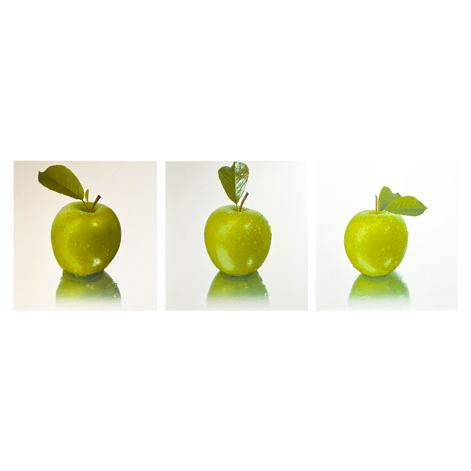 Green Apples Triptych Canvas FG-1008 ABC – USA Acrylic – Miami Lakes, Florida