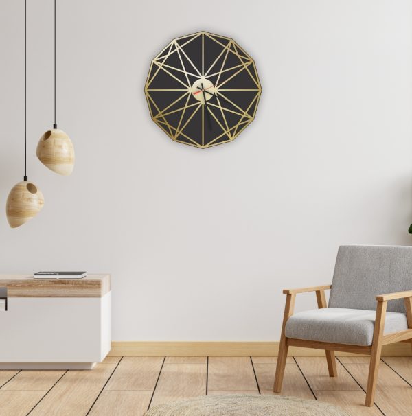 Luxury Acrylic Wall Clock Geometry Design – USA Acrylic