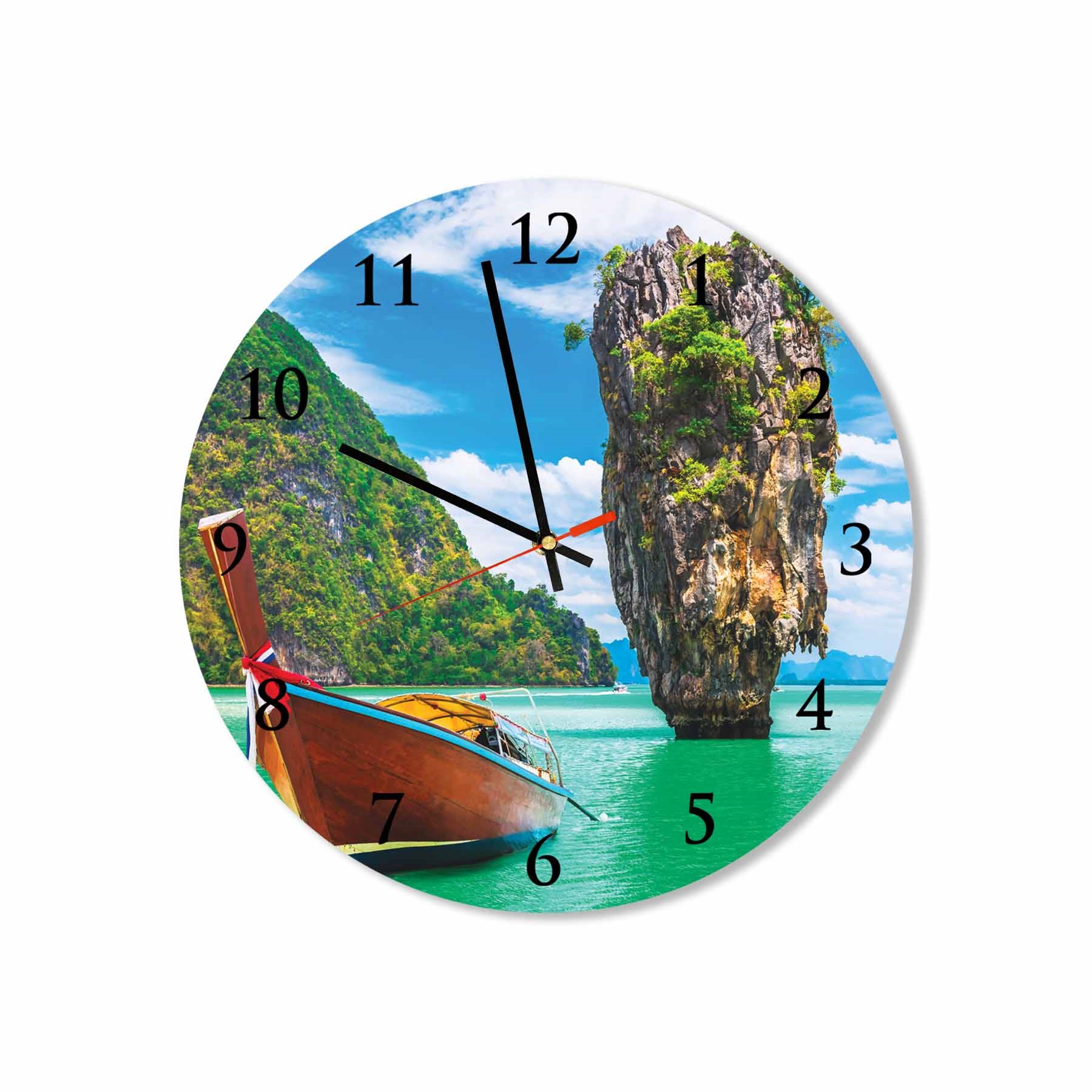 Phi Phi Boat – Acrylic Wall Clock – USA Acrylic – Miami Lakes