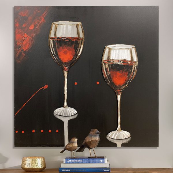 2 Wine Glasses Canvas – USA Acrylic – Miami Lakes