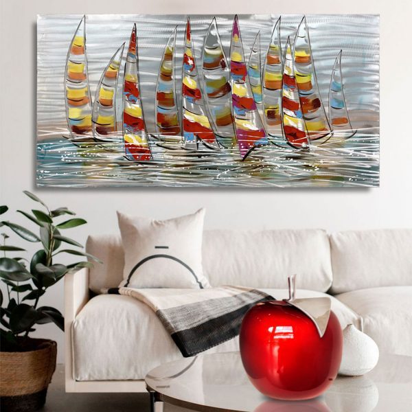 Colorful Boats Canvas SH171011 – USA Acrylic – Miami Lakes