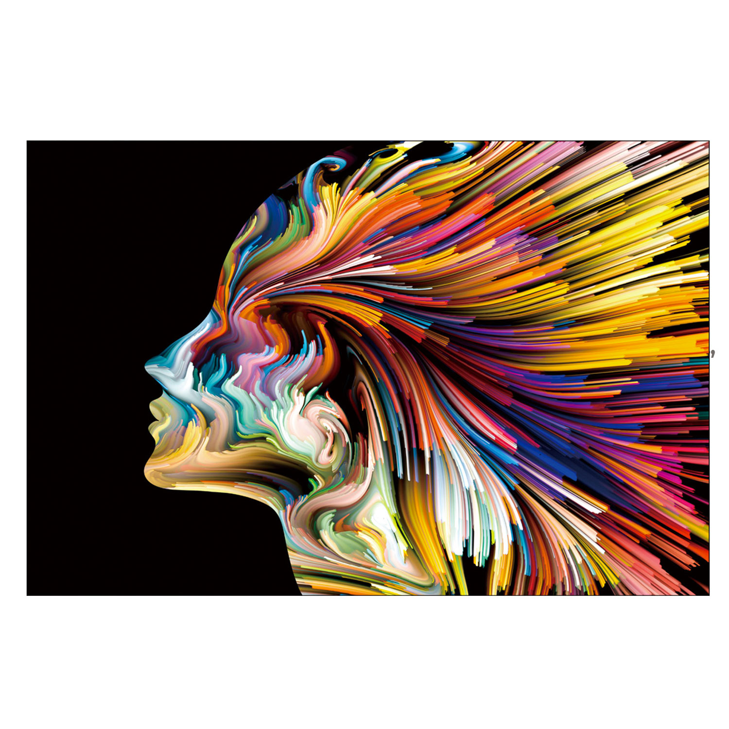 Woman in Fire Colors – Tempered Glass Art – USA Acrylic – Miami Lakes