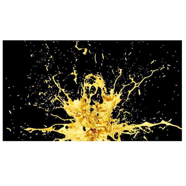 Yellow Paint Splash – Tempered Glass Print – USA Acrylic – Miami Lakes