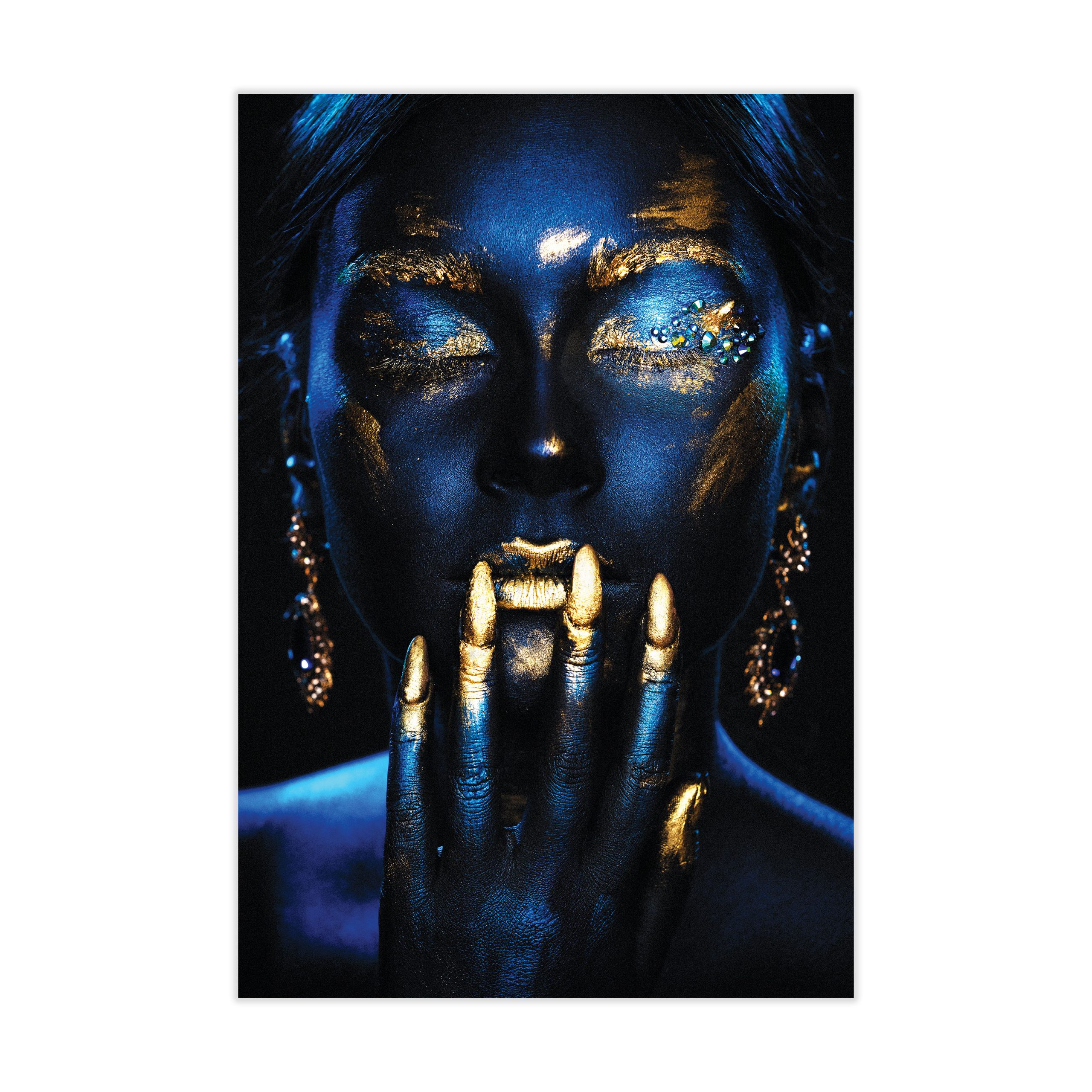 Blue Woman – Tempered Glass Art – USA Acrylic – Florida