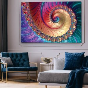 ABSTRACT MULTICOLOR SPIRAL