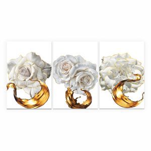 WHITE AND GOLD ROSE