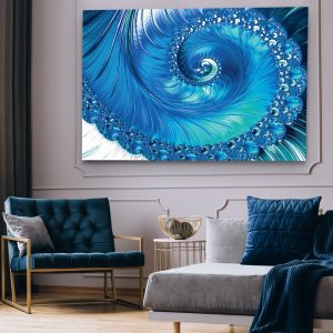 ABSTRACT BLUE SPIRAL