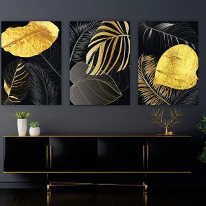 BLACK AND GOLDEN LEAVES